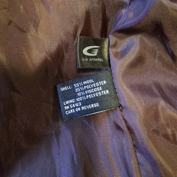 M. JULIAN Women's Wined Red Wool Blend Double Breasted Pea Coat - Picture 15 of 16